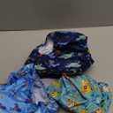 Babygoal Baby & Toddler Boys&Girls Swim Diapers, Reusable Adjustable Washable One Size Fits 6M-3T Gifts and Swimming Lessons 3 Pack 3ZSD26 (Large, Boat,whale,seaweed)