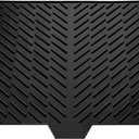 Silicone Drying Mat, 23"X17" With Built-in Drain Lip,Heat-Resistant,Eco-friendly,Hygienic Drying Pad,Leak-Proof and Non-Slip,Silicone Dish Drying Mat for Kitchen Counter or SinkBlack 23X17