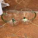 Youngky Store 3D Crystal Glass Animal Plant Wishing Coffee Cup - Milk Chocolate Cappuccino, Party Office Morning Cup for Home Office Decoration (Cactus)