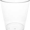 Party Essentials Disposable Hard Plastic Drinking Cups/Party tumblers/Pint Glasses, 8 oz, 60-Count, Clear