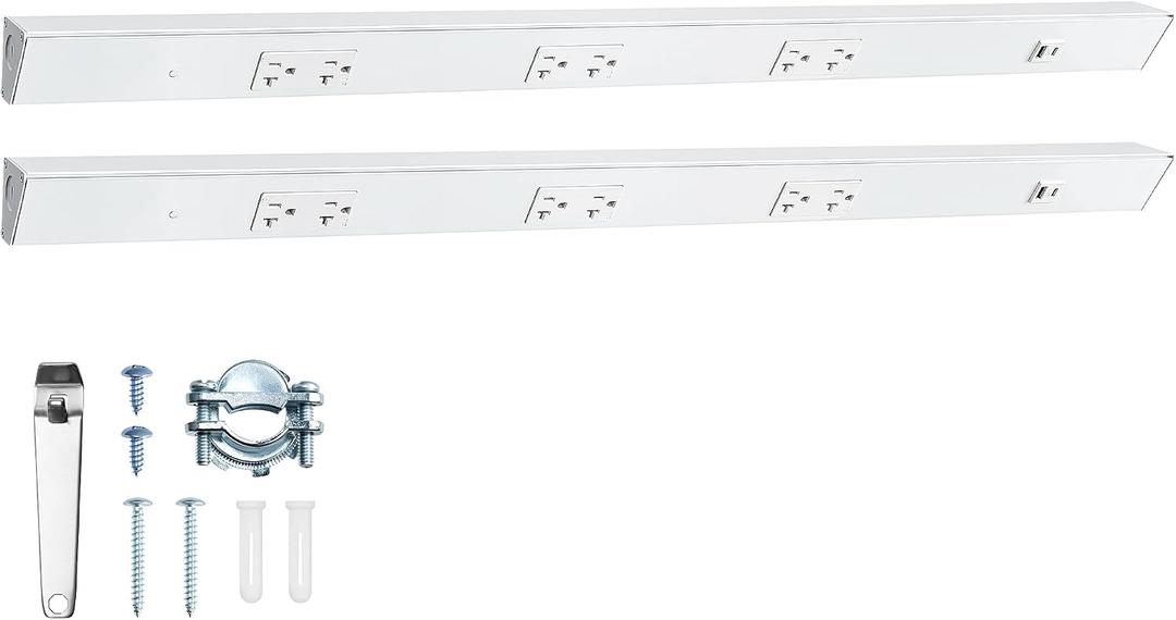 SURAIELEC 2-Pack 36 in Under Cabinet Hardwired Power Strip, ETL Listed