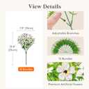 Lifewit Artificial Flowers for Outdoors, 12 Bundles Plastic Fake Flowers Daisy for Home Garden Decor, Faux Plants for Spring Summer Porch, Window Box, Vase Decoration(White)