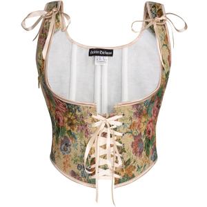 Scarlet Darkness Women's Renaissance Corset Floral Underbust Corset Tops Vintage Boned Corset Belt (14)