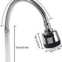 Fdit 360-Degree Swivel Faucet Sprayer 304 Stainless Steel Swivel Spout Kitchen Sink Aerator Faucet Replacement Part