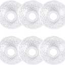 GORGECRAFT 6Pcs Faceted Chandelier Bobeches Candle Holder Bobeche 4 Side Holes 4 Inch Acrylic Clear Replacement Elegant Lamp Candlestick Shade for Hanging Home Restaurant Wedding Birthday Party Decor