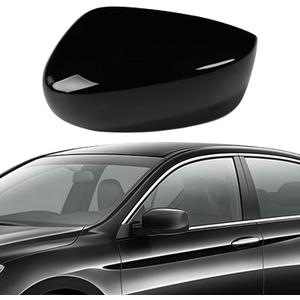 Left Driver Side Mirror Cover for Honda Accord 2008 2009 2010 2011 2012 2013, Direct Replacement, Black
