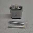 Sellemer Toilet Brush and Holder Set - Flexible Toilet Bowl Brush Head with Silicone Bristles, Compact Size for Storage and Organization, Ventilation Slots Base (1 Pack, Silver)