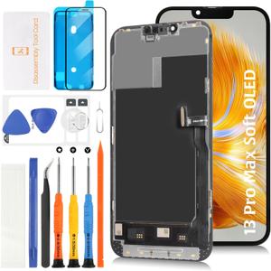 13 Pro Max 6.7" Soft OLED LCD (120Hz Support | Sensor Flex) Screen Replacement Assembly for iPhone 13 Pro Max Display Repair Tools Kit A2643 A2484 A2641 A2644 A2645