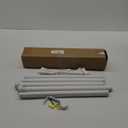 Zeerobee Curtain Rods for Windows 48 to 84, 1 Inch White Curtain Rod Set, Heavy Duty Drapery Rods with Adjustable Curtain Rods, Outdoor Modern Curtain Rod with Simple End Caps, 32"-86", White