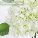 Oairse 3Pcs White Hydrangea Artificial Flowers 19.7 in Real Touch Faux Hydrangea Stems Silk Flowers with Stems White Fake Flowers Bouquet for Floral Arrangements Table Centerpieces Wedding Home Decor