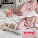 Knee Pillow for Side Sleeping Memory Foam Leg Pillow with Strap 2 Layer Adjust Height Between Legs Pillows for Relieving Leg Hip Back and Knee Pressure with Breathable Removable Cover