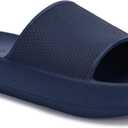 Joomra Pillow Slippers for Women and Men Non Slip Quick Drying Shower Slides Bathroom Sandals | Ultra Cushion | Thick Sole (15-16 Women/13-14 Men, Dark Blue)