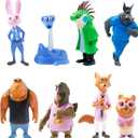 8 Pack Zootopia 2 Figurine Toys, Cartoon Animal Action Figures for Kids, Toy Collection for Party Favors and Play