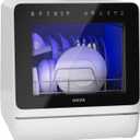 HAVA 2025 NEW Upgraded Countertop Dishwasher with Water Softener and Enhanced Energy Efficiency, Portable Dishwasher with 8 Wash Programs, Child Lock & Delayed Start Function, No Installation Needed