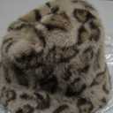 Faux Fur Fuzzy Winter Hats for Women, Warm Furry Brown Leopard Cheetah Bucket Hats for Men Women, Soft Cozy Winter Hat