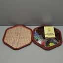 Yellow Mountain Imports Classic Chinese Checkers Halma Board Game Set with Storage, 12.6-inch Wooden Board, and Solid Color 16-Millimeter Glass Marbles