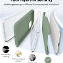 AOTESIER Compatible with iPhone 11 Case, [Food Grade Silicone] Full Body Drop Shockproof Protection with Soft Anti-Scratch Lining Phone Cases for iPhone 11 6.1 inch, Calke Green