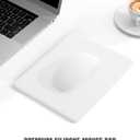 Auhoahsil Mouse Pad, Thick Computer Mousepad with Anti-Slip Silicone Base, Soft Memory Foam Filling, Easy Gliding Surface, Cute Mouse Mat for Gaming, Work, Men, Women, 7.1 x 8.7 x 0.2 in, White
