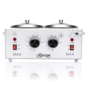 Double Wax Warmer Professional Electric Wax Heater Machine for Hair Removal, Dual Waxing Pot Paraffin Facial Skin Body SPA Salon Equipment with Adjustable Temperature Set