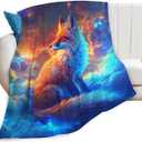 Tijuboni Fox Throw Blanket Fox Gifts for Girls Boys Women Men Kids Adults Soft Flannel Fleece Blanket for Couch Sofa Bed Home Decor 40"x50"