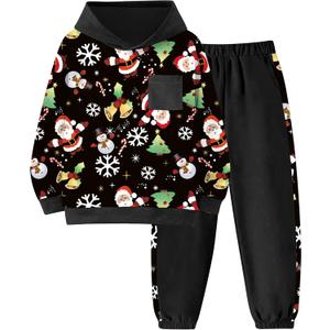 Boys Clothes Fall Winter Outfits Camouflage Long Sleeve Hoodie and Pants 2PC Kids Clothes Boys for 5-14 Years (7-8 Years, Red Black)