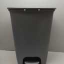 Glad Trash Can | Plastic Kitchen Waste Bin with Odor Protection of Lid | Hands Free with Step On Foot Pedal and Garbage Bag Rings, 13 Gallon, Grey