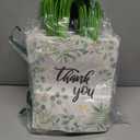 Sparkle and Bash Gift Bags with Handles - Pack of 50 10 x 8 x 4 In White Floral Paper Thank You Gift Bags - Bulk Party, Wedding & Baby Shower Favors