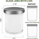 SUPMIND 12 Pack 10oz Glass Candle Jars with Lids and Sticky Labels, Empty Candle Jars for Making Candles Bulk Containers(Inner White)