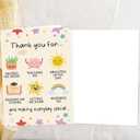 9 x OJsensai Cute Teacher Thank You Card, Best Appreciation Gifts for Daycare Preschool Teacher, Thank You for Helping Me Grow