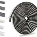 Bruiefpap 39.4FT Weather Stripping for Doors and Windows, Self-Adhesive Soundproofing Door Seal, Door Insulation for Sliding, Exterior, Frames and Front, 0.35'' Wide x 0.35'' Thick, Grey