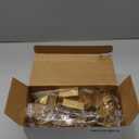 Colingmill 100 Pcs Gold Table Number Holders Place Card Wooden Indoor Lightweight Wedding Table Name Holder Semicircular Design Stands Office Tag Photo Menu Clips Banquet Birthday Party Restaurant