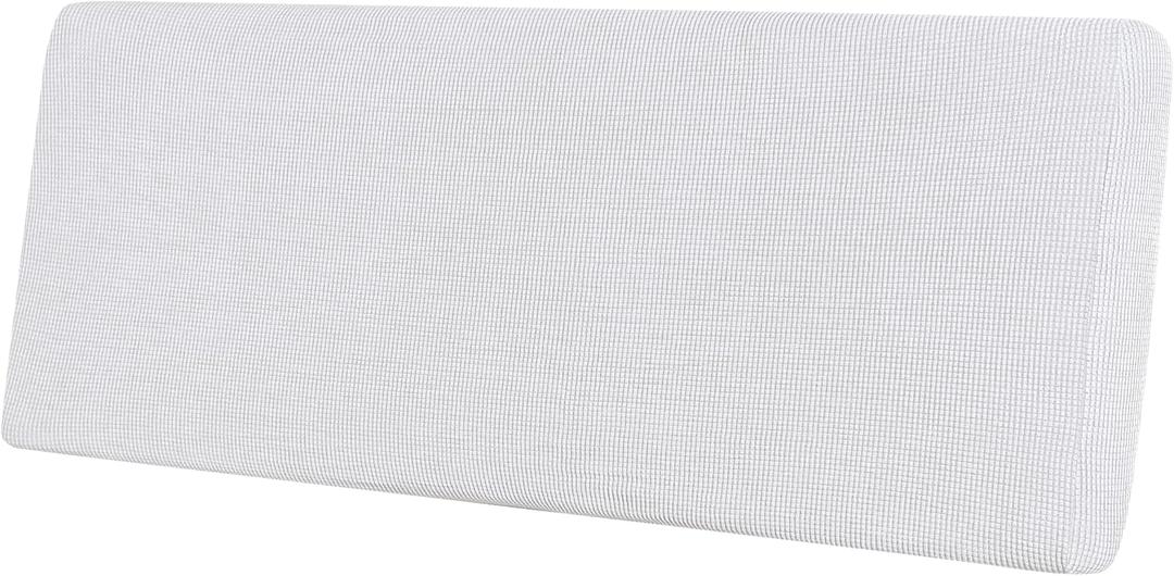 Easy-Going Stretch Cushion CoverSofa Cushion Furniture Protector Sofa Seat Sofa slipcover Sofa Cover Soft Flexibility with Elastic Bottom(Sofa Cushion,Snow White,Large)