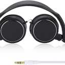 Foldable Head Mounted Headphone Mini Wired Headset Hands Compact Stereo HiFi Music Headset Support Rotatable Ear Cup Adjustable Headband Support TF Card