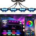 Grill Lights for Nissan Frontier 2022-2024 Front Bumper Grille Marker Accent Head Lamps DRL PRO 4X X S SV SL Accessories (RGB)