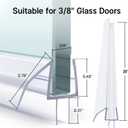 AmazerBath Frameless Shower Door Bottom Seal 39 inch (Set of 2) - Clear, Suitable for 3/8 Inch Glass, Modern Style