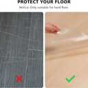 Floor Mats for Home, 5'7' Clear Area Rug for Dining Room, Durable Non-Slip Hard Floor Living Room Rug, PVC Waterproof Rolling Chair Protector for Kitchen, Bedroom, High Traffic Areas