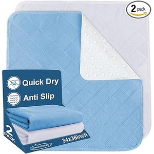 Incontinence Bed Pads Washable Waterproof, Reusable Pee Chucks Sheets, Mattress Pads Underpads Protector for Adults, Elderly, Kids, Baby and Pets Potty Training 36x32 Inch