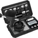 MAXUS Digital Milligram Scale 50g/0.001g with Calibration Weight, Reloading Scale with Powder Trickler Accessories (Black)