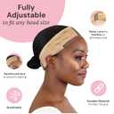 MILANO COLLECTION Wigrip, Premium Lace Wig Band for Women, Fully Adjustable & Reinforced Lace Wig Grip Band by Hairline, Comfortable and Secure Glueless Velvet Headband, Nude