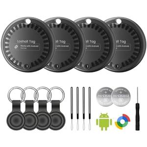 Air Tags for Android,Air Tags-4 Pack Android,2 Year Battery Life,Air Tracker Tags with 4 Case,Google Find Trackers for Google'S Find Hub App,IP65 Waterproof Luggage Tracker for Keys, 3 pack