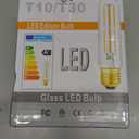 T10 Led Bulb,Dimmable 6W Led Tubular Bulbs, 60 Watt Incandescent Bulb Equivalent, 3000K Soft White, Clear Glass, E26 Base Lamp Bulb, for Cabinet Display Cabinet etc,6 Pack. (Soft White-6P)