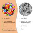 300PCs Silicone Pony Beads 6 * 9mm Silicone Kandi Beads for Bracelet Making, Mixed Colors Soft Focal Beads for Hair Braiding, Pens, DIY Crafts, Key Chains and Ornaments Decorations (Mix Colors)