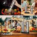Salt and Pepper Grinder Set Electric,Rechargeable Salt and Pepper Shakers Stainless Steel with USB C Dual Charging Base,Upgraded Large Capacity,Adjustable Coarseness,LED Light,Ideal for Mom