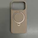 TORRAS Q3 Silicone 360 Spin for iPhone 17 Pro Case with Stand, Fit for MagSafe, Magnetic Ring Kickstand with Camera Control, Liquid Silicone Rubber Soft Phone Case for iPhone 17 Pro 6.3'', Dune Beige