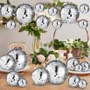 Hoolerry 65 Pcs Disco Balls Decorations Assorted Size Disco Ball Ornament Reflective Hanging Mirror Ball Mini Large Silver Balls for Carnival Wedding Dance Ballroom Stage(6/4/ 2/3.15/1.2 in)