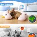 BurgeonNest Cooling Small Dog Pillow for Puppies and Cats (Cool Pink, Medium)