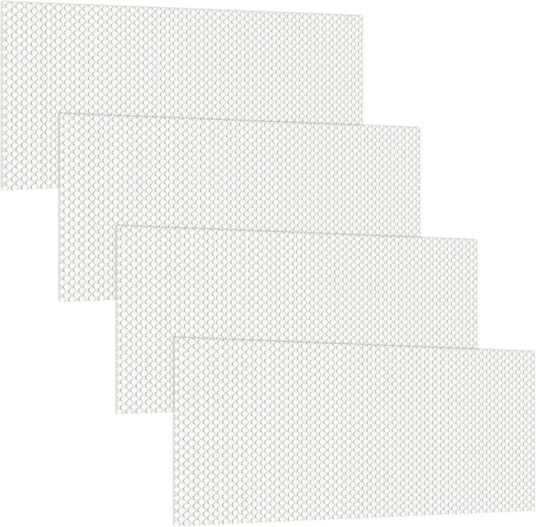 Frienda 4 Pcs Fluorescent Light Covers Replacement Flat Clear Prismatic Acrylic Ceiling Light Cover Panels(22.5" x 46.5: x 0.1")