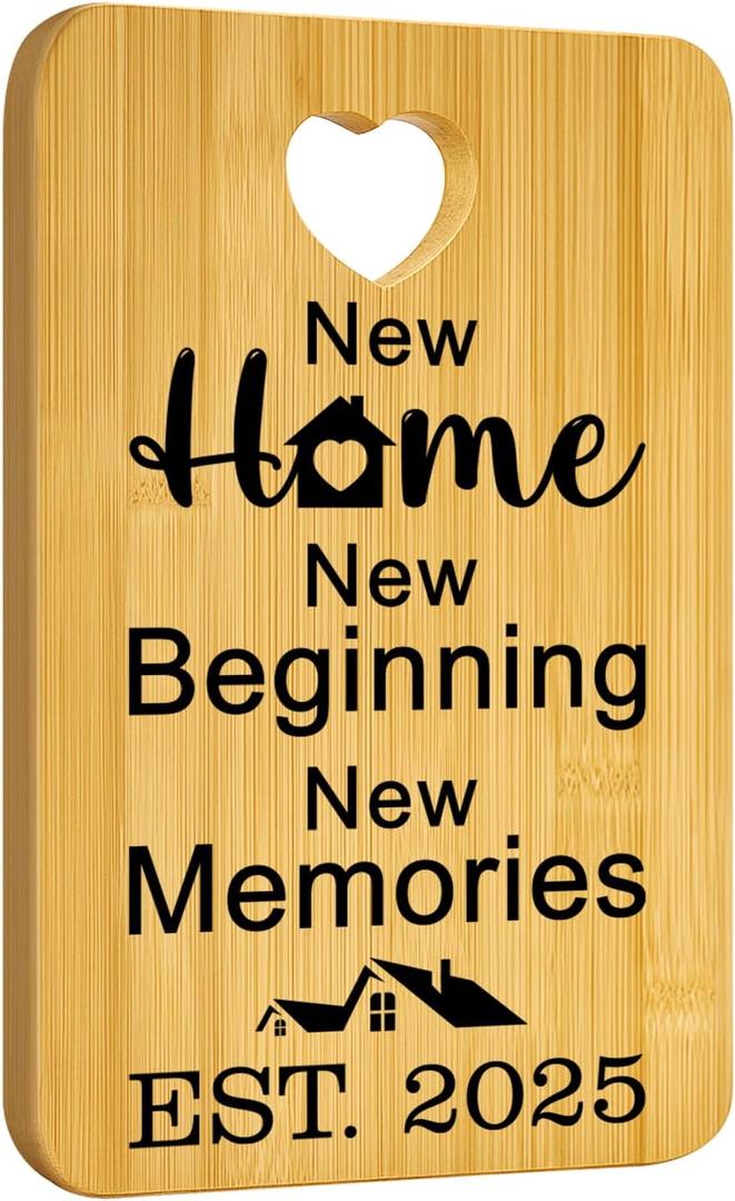 Unique Housewarming Gifts for New Homeowners First New Home Gifts for Neighbor, Friends, Realtor Closing Gift for Home Buyers New House Owners Presents Party New Apartment Cutting Board Gift