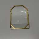 REDHUGO Glass Pressed Flower Frame Handmade, Octagon, 4x6 inches, Gold (4l" X 6w")