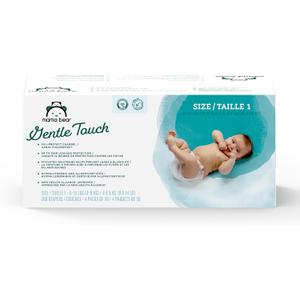 Amazon Brand - Mama Bear Gentle Touch Baby Diapers, Size 1, Leak Protection, Wetness Indicator, Umbilical Cord Cutout, 200 Count (4 packs of 50)